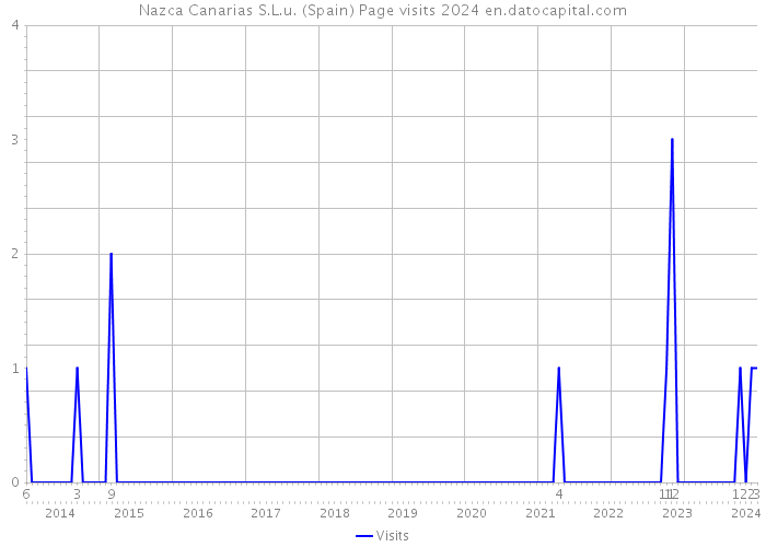 Nazca Canarias S.L.u. (Spain) Page visits 2024 