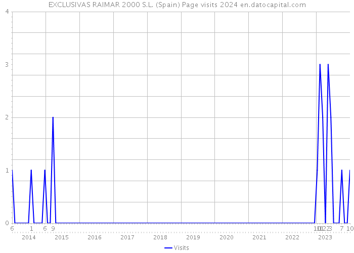 EXCLUSIVAS RAIMAR 2000 S.L. (Spain) Page visits 2024 
