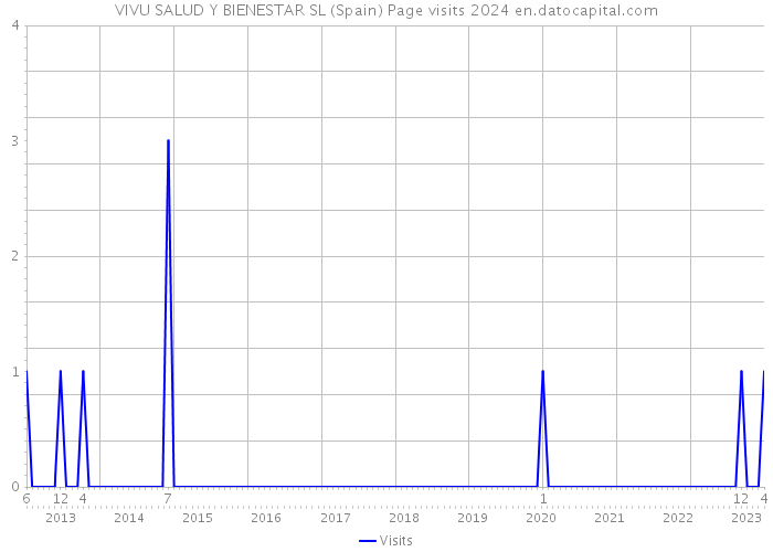VIVU SALUD Y BIENESTAR SL (Spain) Page visits 2024 