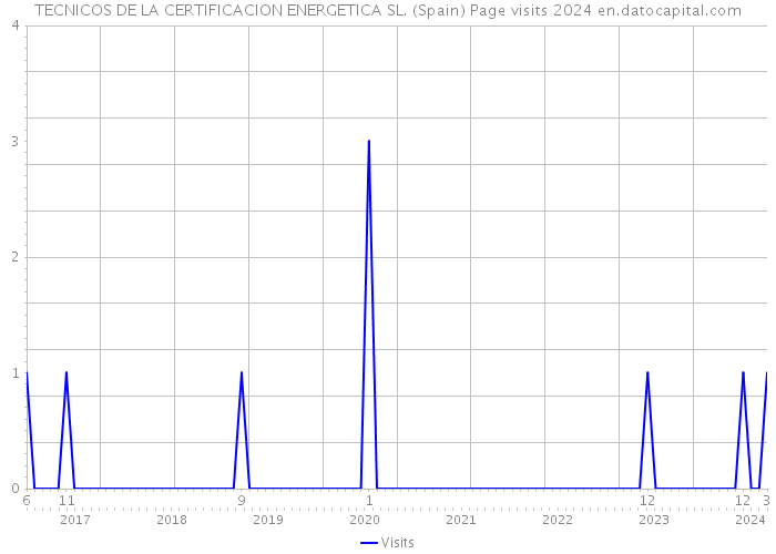 TECNICOS DE LA CERTIFICACION ENERGETICA SL. (Spain) Page visits 2024 