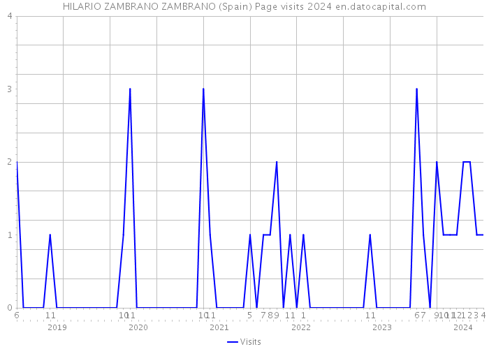 HILARIO ZAMBRANO ZAMBRANO (Spain) Page visits 2024 