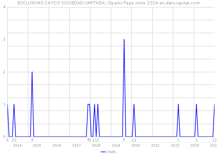 EXCLUSIVAS CAYCO SOCIEDAD LIMITADA. (Spain) Page visits 2024 