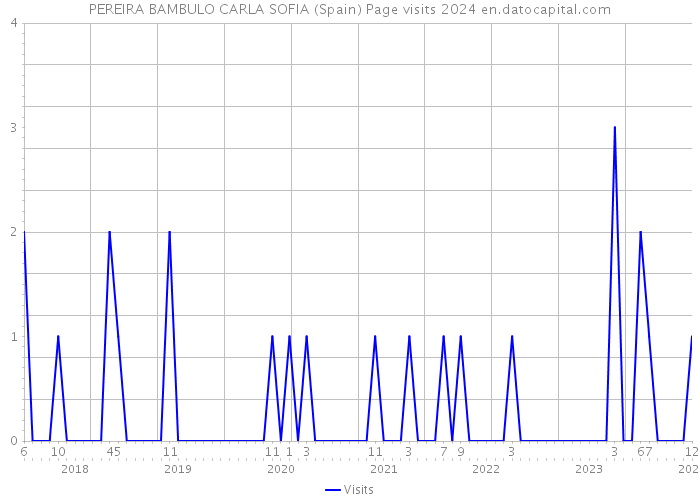 PEREIRA BAMBULO CARLA SOFIA (Spain) Page visits 2024 