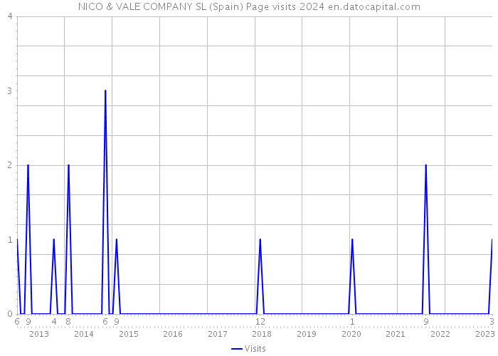 NICO & VALE COMPANY SL (Spain) Page visits 2024 