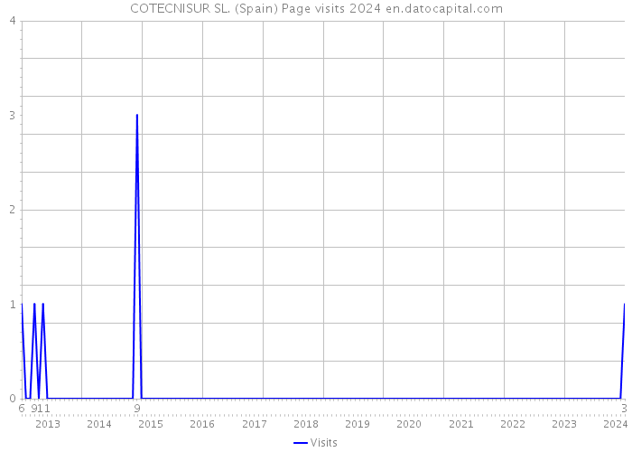 COTECNISUR SL. (Spain) Page visits 2024 