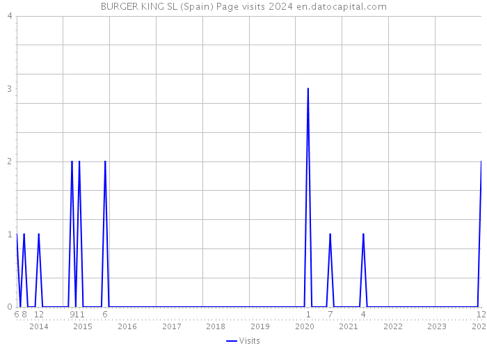 BURGER KING SL (Spain) Page visits 2024 