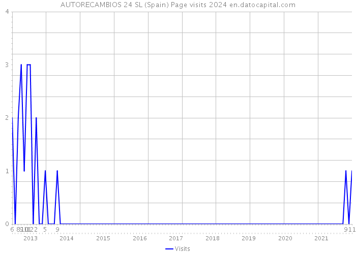 AUTORECAMBIOS 24 SL (Spain) Page visits 2024 