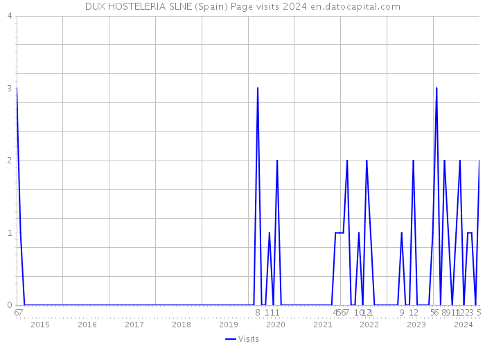 DUX HOSTELERIA SLNE (Spain) Page visits 2024 