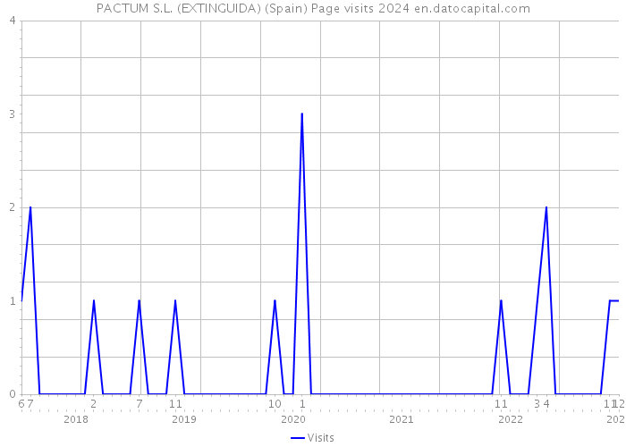 PACTUM S.L. (EXTINGUIDA) (Spain) Page visits 2024 