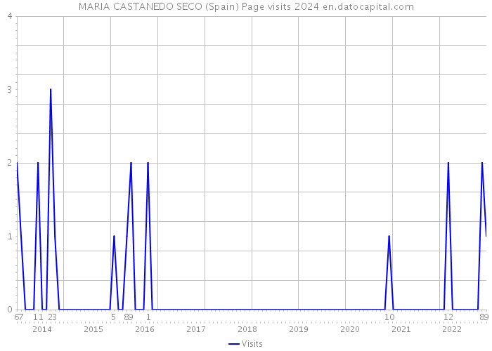 MARIA CASTANEDO SECO (Spain) Page visits 2024 