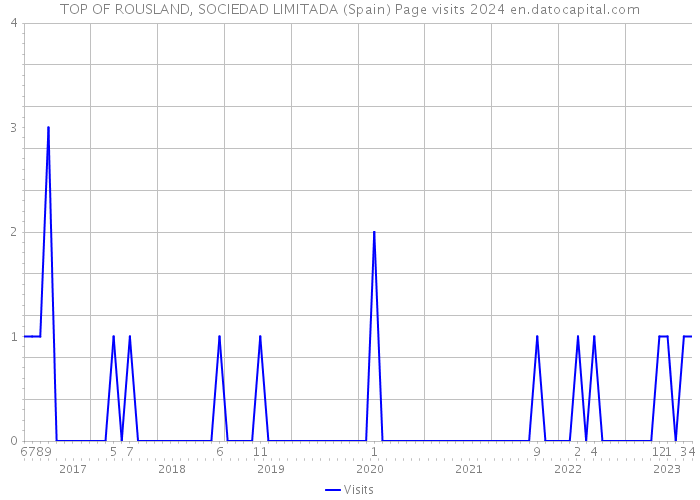 TOP OF ROUSLAND, SOCIEDAD LIMITADA (Spain) Page visits 2024 
