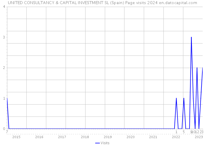 UNITED CONSULTANCY & CAPITAL INVESTMENT SL (Spain) Page visits 2024 