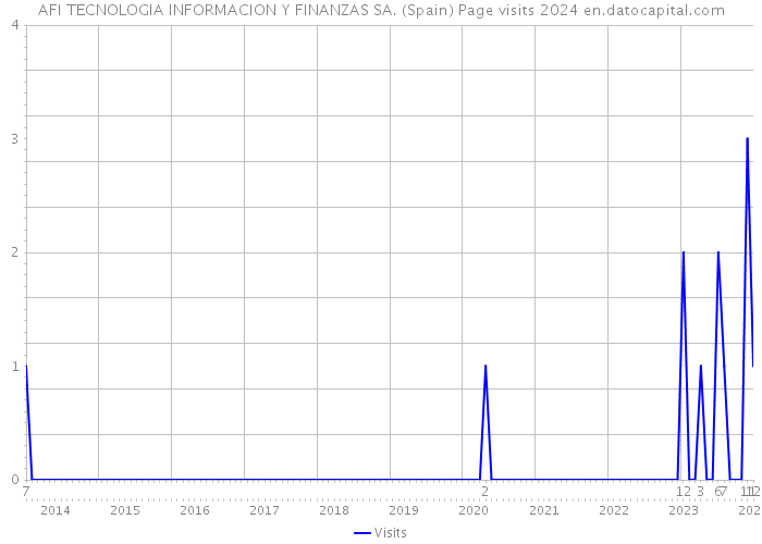 AFI TECNOLOGIA INFORMACION Y FINANZAS SA. (Spain) Page visits 2024 
