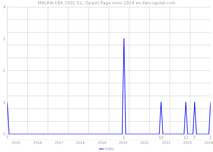 MAUNA KEA 2002 S.L. (Spain) Page visits 2024 