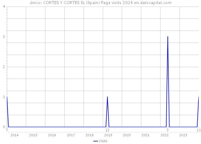 único: CORTES Y CORTES SL (Spain) Page visits 2024 