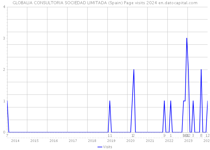 GLOBALIA CONSULTORIA SOCIEDAD LIMITADA (Spain) Page visits 2024 
