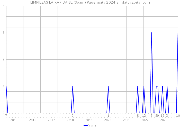 LIMPIEZAS LA RAPIDA SL (Spain) Page visits 2024 