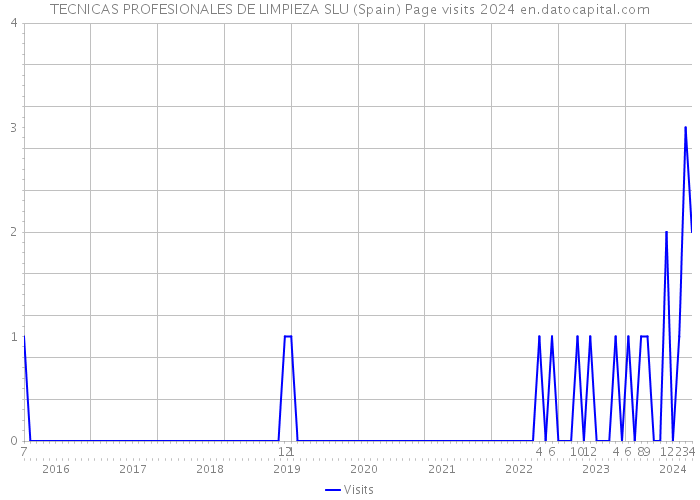 TECNICAS PROFESIONALES DE LIMPIEZA SLU (Spain) Page visits 2024 