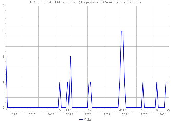 BEGROUP CAPITAL S.L. (Spain) Page visits 2024 