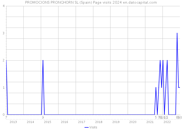 PROMOCIONS PRONGHORN SL (Spain) Page visits 2024 