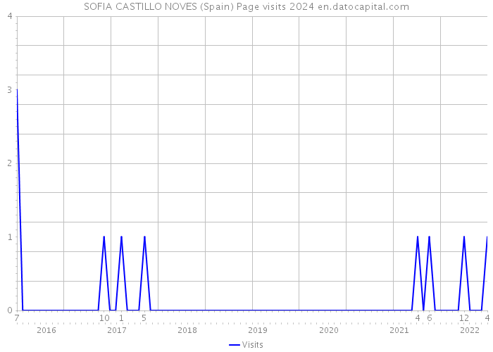 SOFIA CASTILLO NOVES (Spain) Page visits 2024 