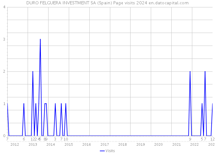 DURO FELGUERA INVESTMENT SA (Spain) Page visits 2024 