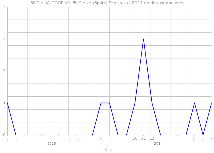 SOCIALIA COOP VALENCIANA (Spain) Page visits 2024 