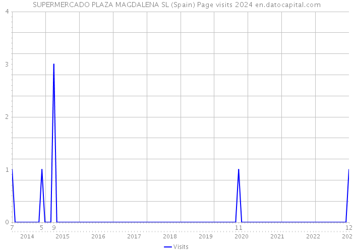 SUPERMERCADO PLAZA MAGDALENA SL (Spain) Page visits 2024 
