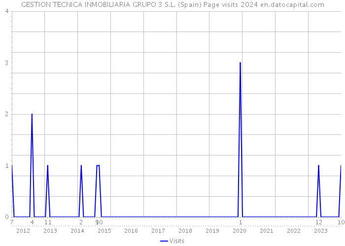 GESTION TECNICA INMOBILIARIA GRUPO 3 S.L. (Spain) Page visits 2024 