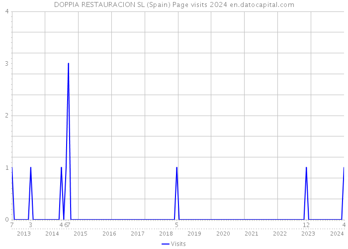 DOPPIA RESTAURACION SL (Spain) Page visits 2024 