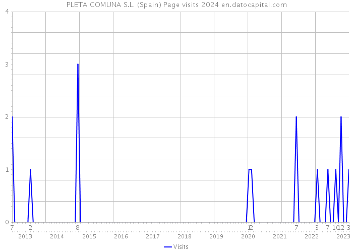 PLETA COMUNA S.L. (Spain) Page visits 2024 