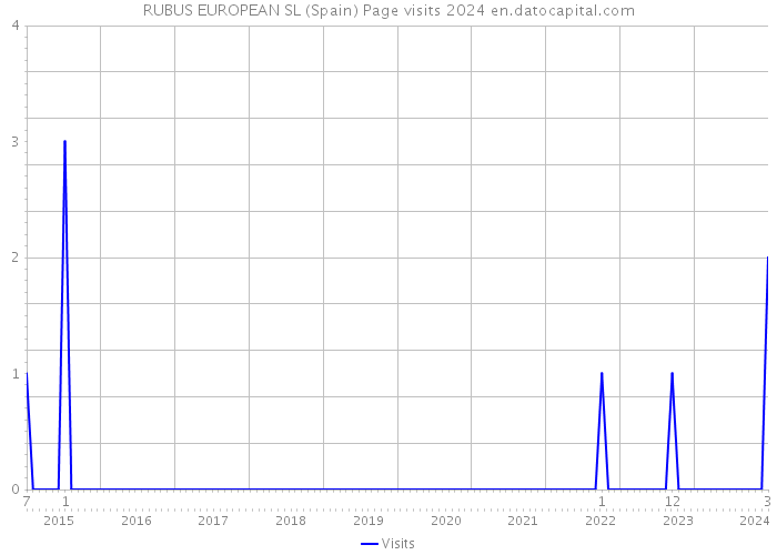 RUBUS EUROPEAN SL (Spain) Page visits 2024 