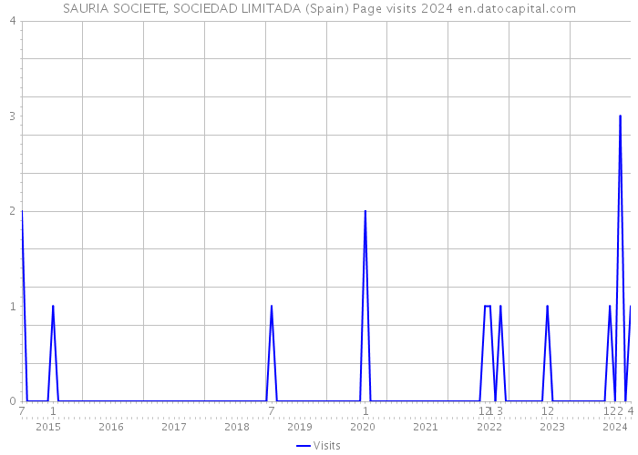SAURIA SOCIETE, SOCIEDAD LIMITADA (Spain) Page visits 2024 
