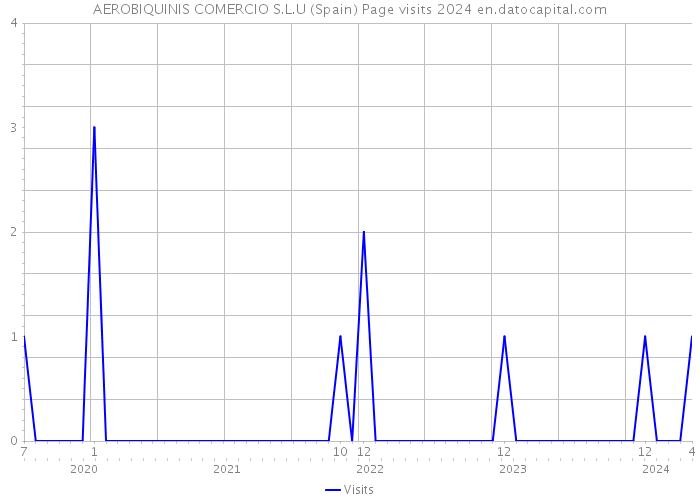 AEROBIQUINIS COMERCIO S.L.U (Spain) Page visits 2024 