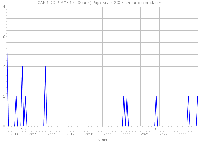 GARRIDO PLAYER SL (Spain) Page visits 2024 