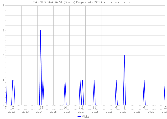 CARNES SAADA SL (Spain) Page visits 2024 