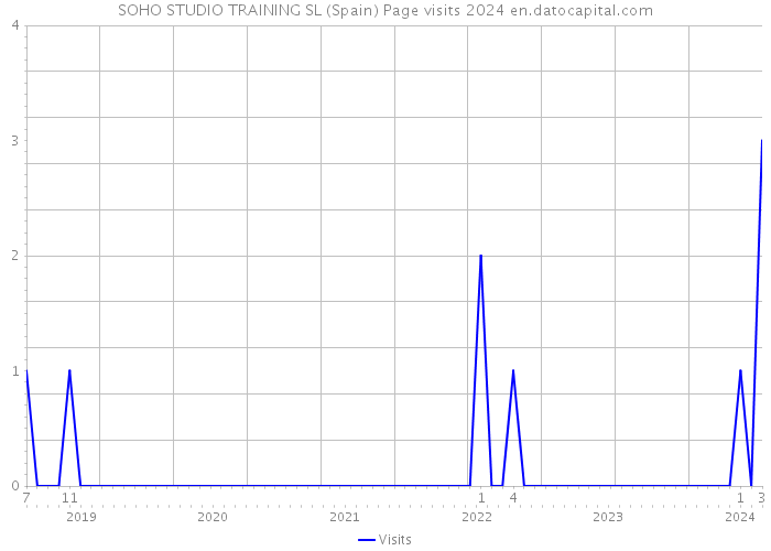 SOHO STUDIO TRAINING SL (Spain) Page visits 2024 