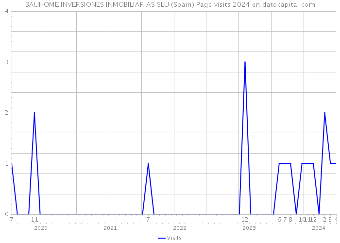BAUHOME INVERSIONES INMOBILIARIAS SLU (Spain) Page visits 2024 