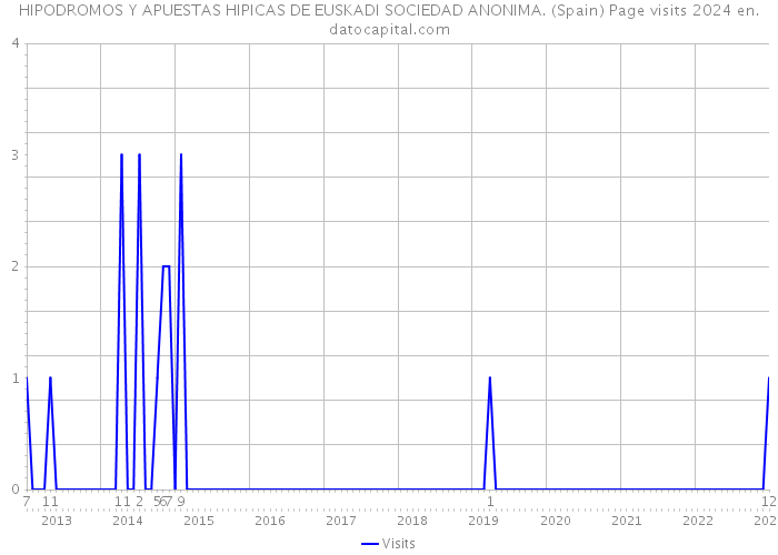HIPODROMOS Y APUESTAS HIPICAS DE EUSKADI SOCIEDAD ANONIMA. (Spain) Page visits 2024 
