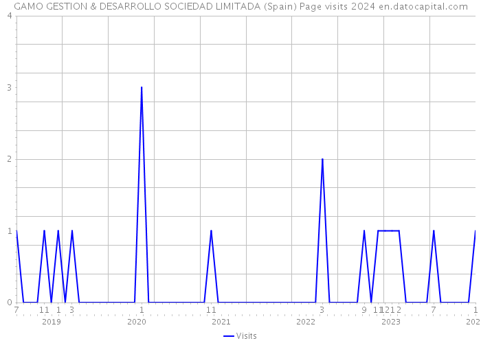GAMO GESTION & DESARROLLO SOCIEDAD LIMITADA (Spain) Page visits 2024 