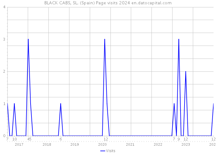 BLACK CABS, SL. (Spain) Page visits 2024 