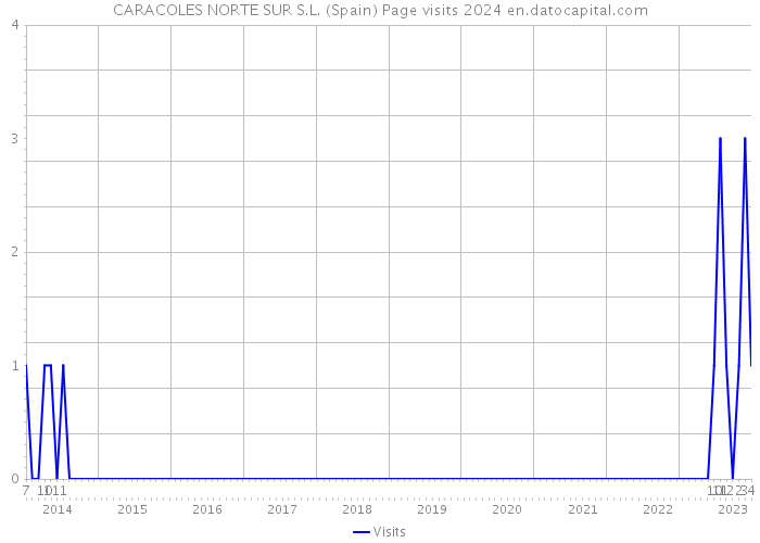 CARACOLES NORTE SUR S.L. (Spain) Page visits 2024 