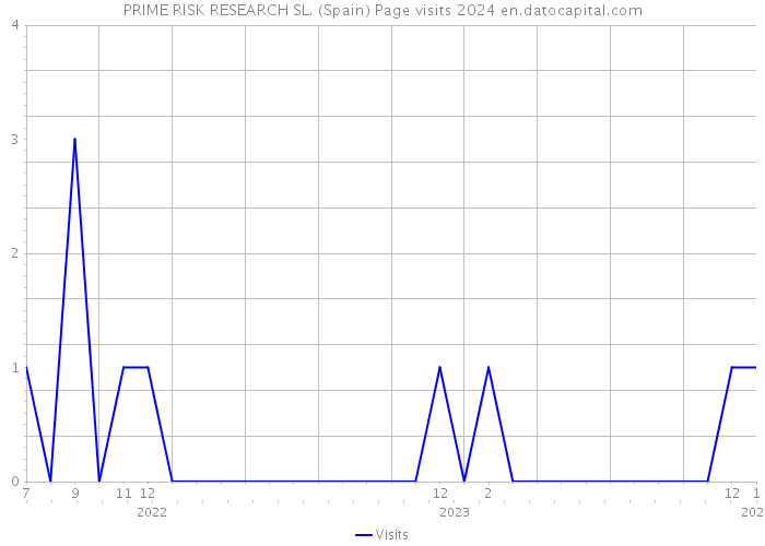 PRIME RISK RESEARCH SL. (Spain) Page visits 2024 