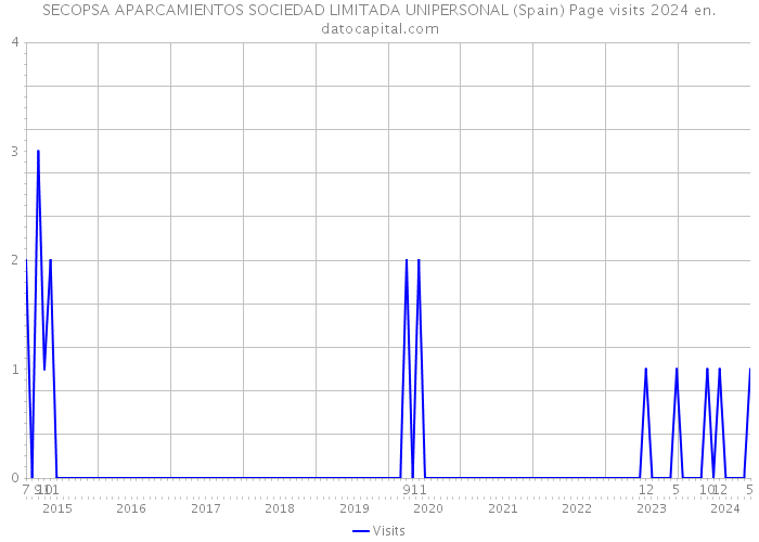 SECOPSA APARCAMIENTOS SOCIEDAD LIMITADA UNIPERSONAL (Spain) Page visits 2024 