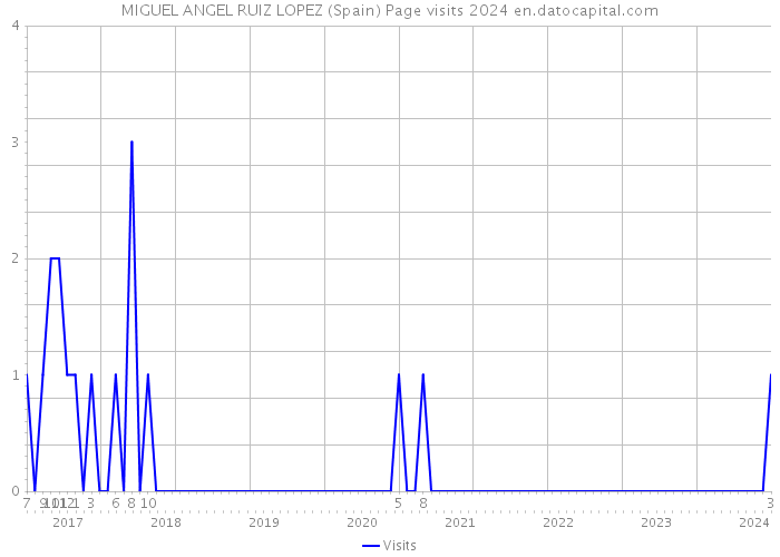 MIGUEL ANGEL RUIZ LOPEZ (Spain) Page visits 2024 