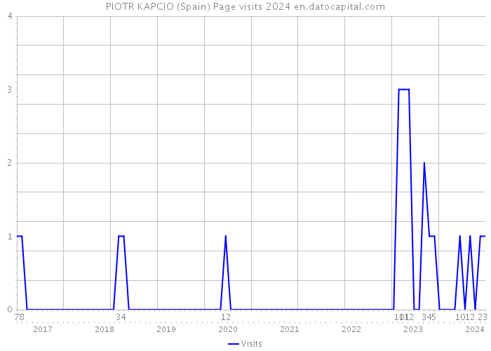 PIOTR KAPCIO (Spain) Page visits 2024 