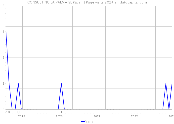 CONSULTING LA PALMA SL (Spain) Page visits 2024 