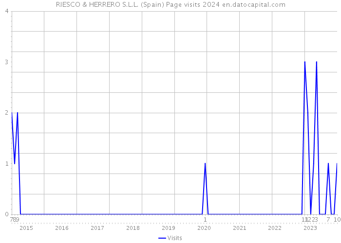 RIESCO & HERRERO S.L.L. (Spain) Page visits 2024 