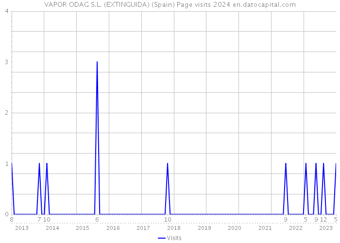 VAPOR ODAG S.L. (EXTINGUIDA) (Spain) Page visits 2024 