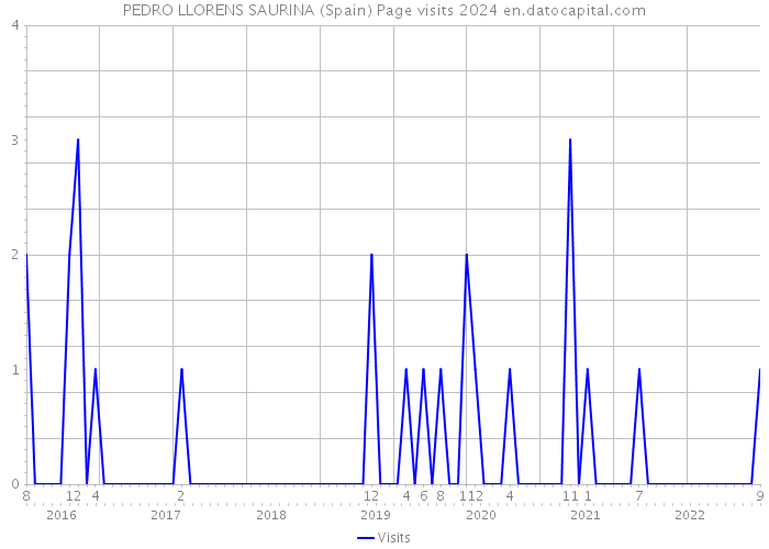 PEDRO LLORENS SAURINA (Spain) Page visits 2024 
